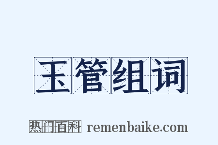 玉管组词是什么意思的图片